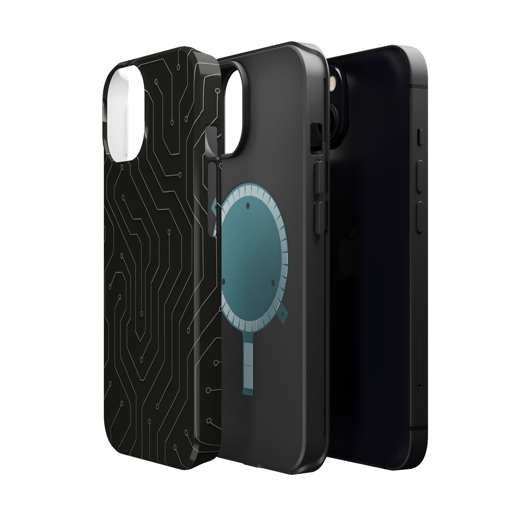 Black Circuit Board Design iPhone Case | MagSafe  Shamo's