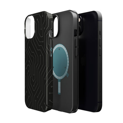 Black Circuit Board Design iPhone Case | MagSafe  Shamo's