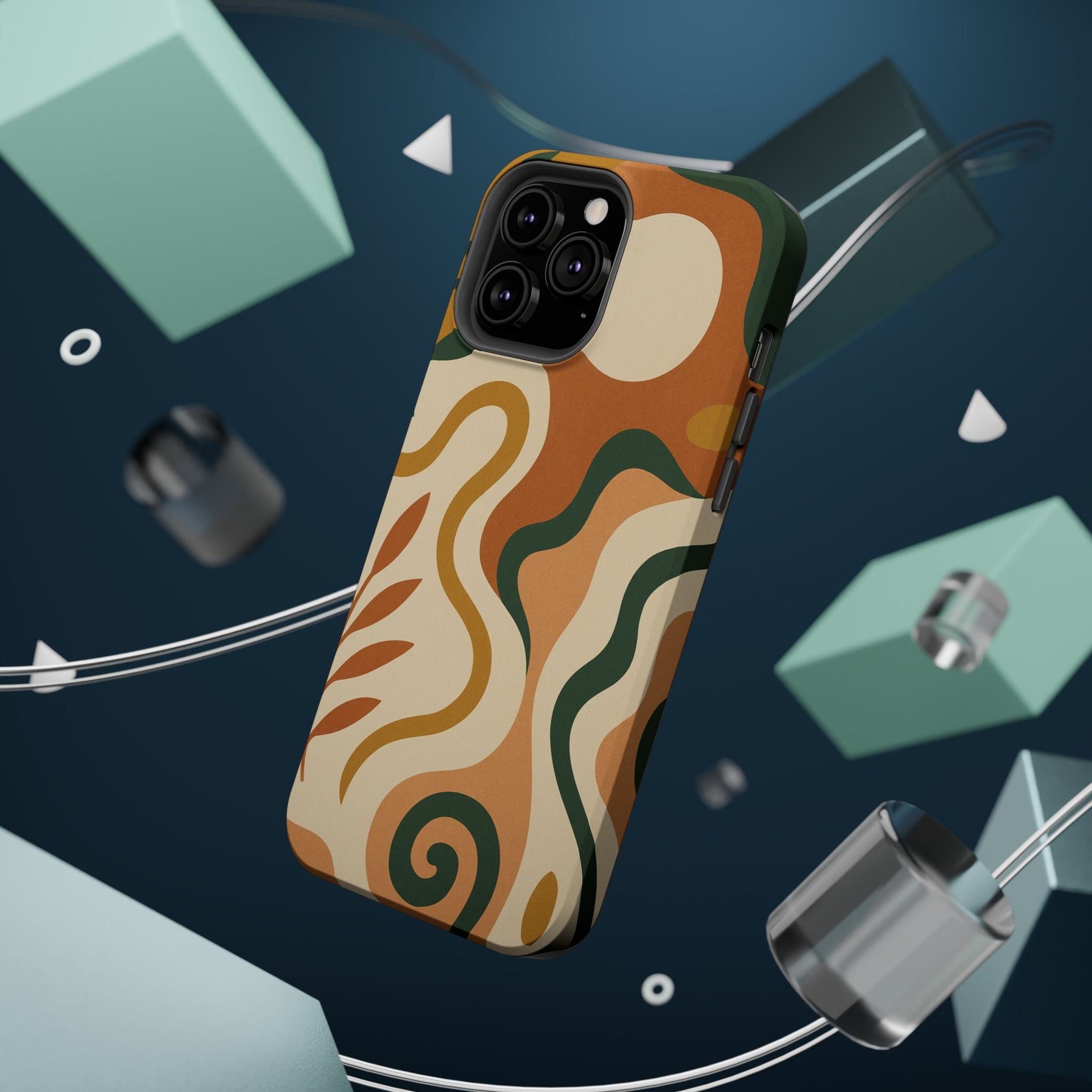 Abstract Earth-Tone Impact iPhone Case — MagSafe  Shamo's