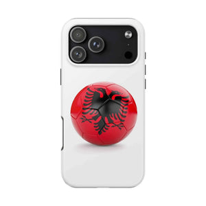 Tough Phone Cases with Albanian soccer flag
