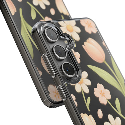 Floral Impact-Resistant Clear iPhone Case