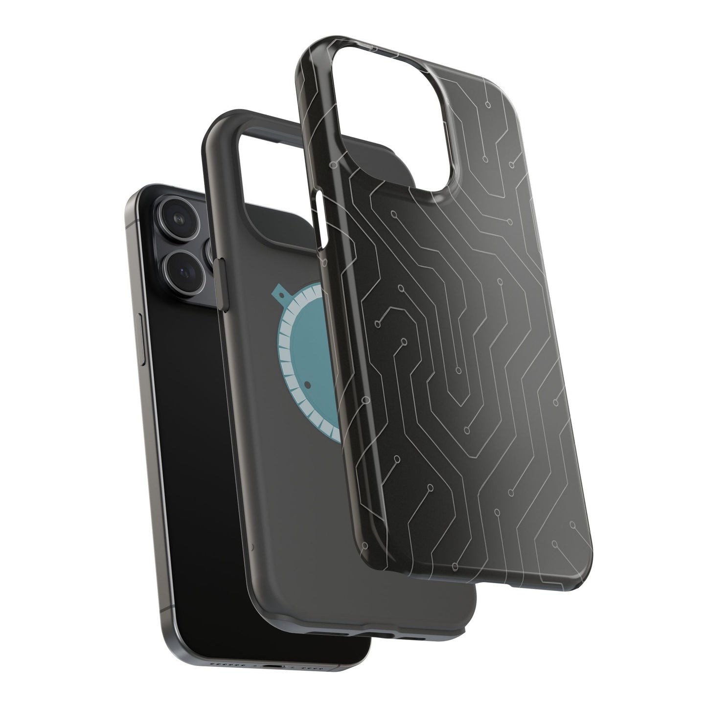 Black Circuit Board Design iPhone Case | MagSafe  Shamo's