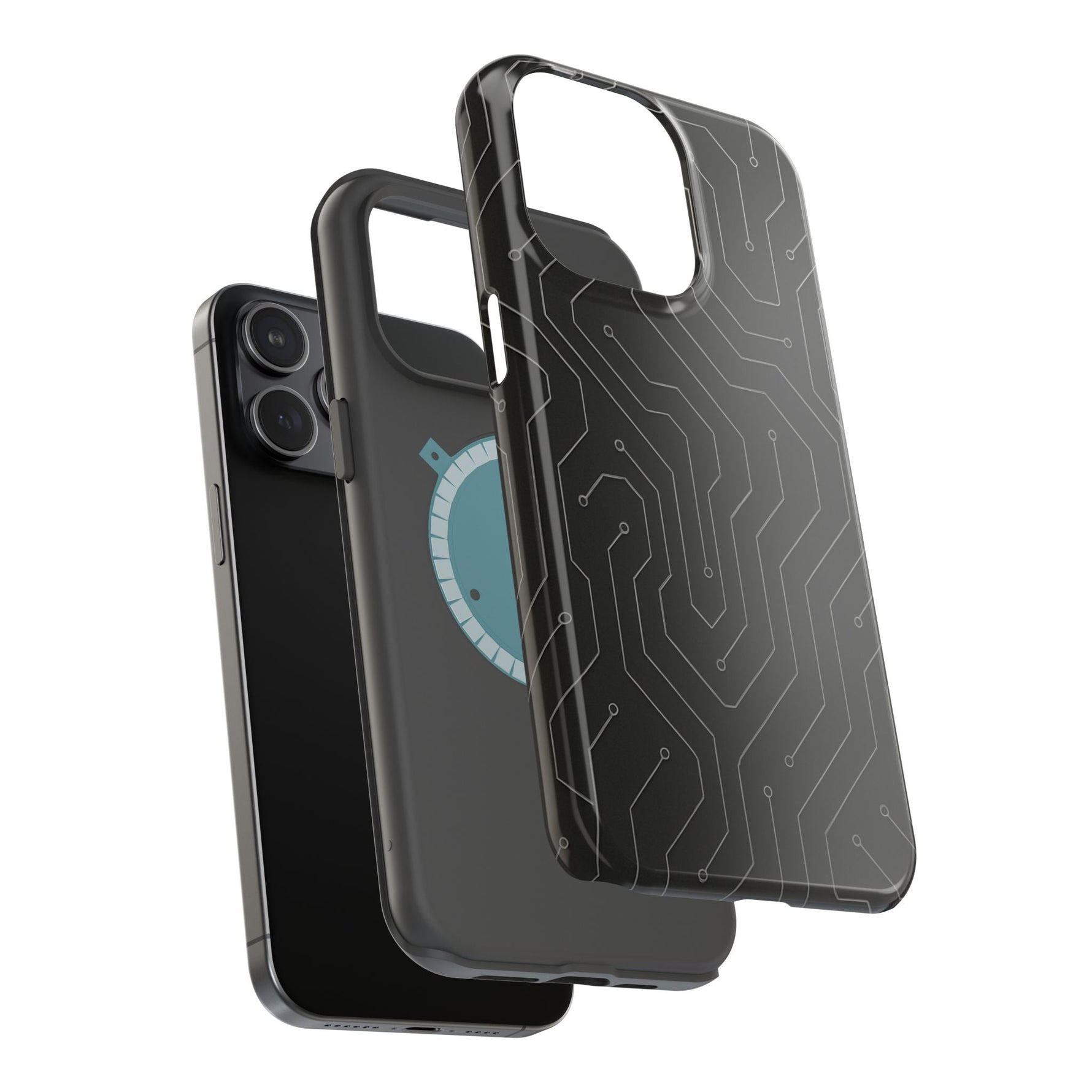 Black Circuit Board Design iPhone Case | MagSafe  Shamo's