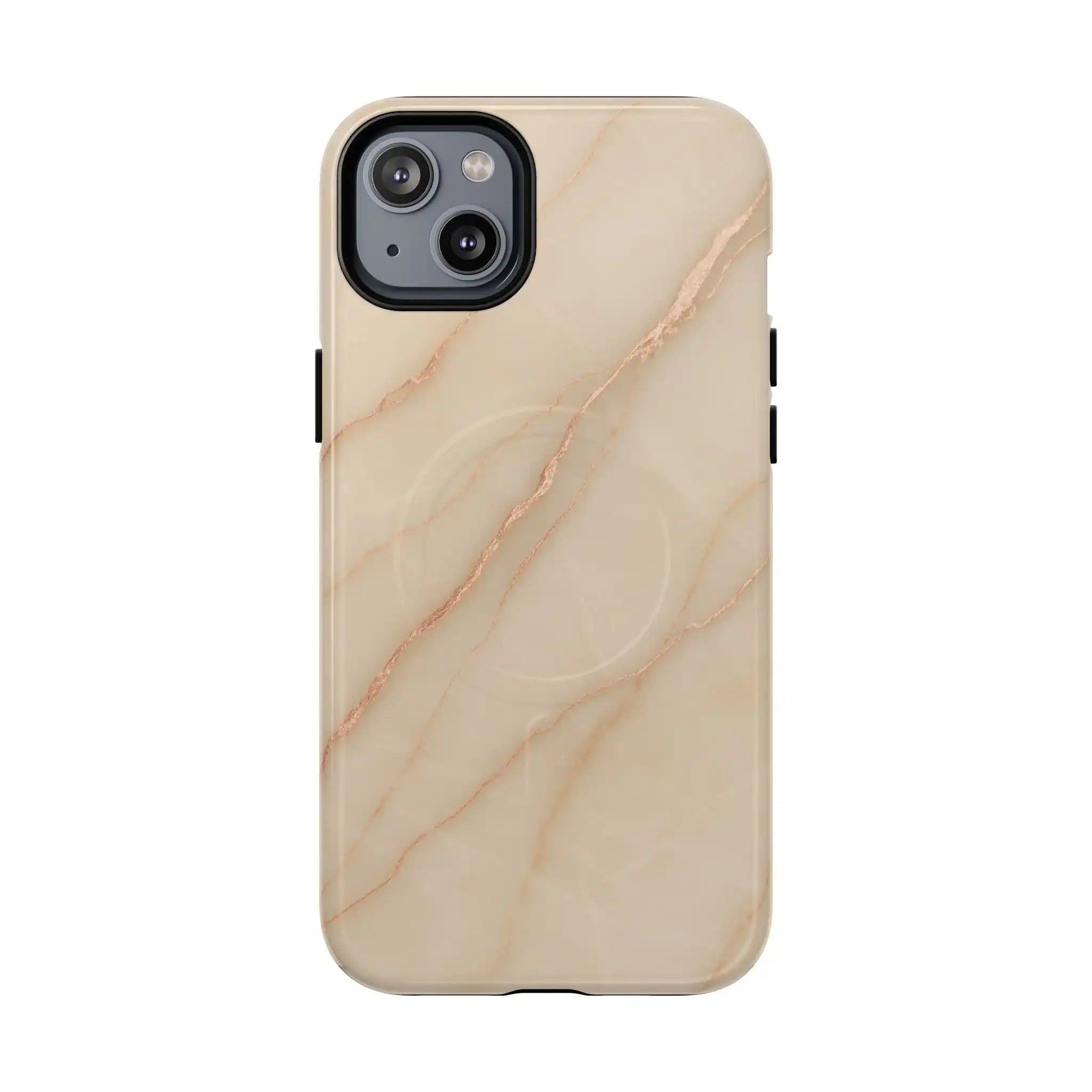 Luxury Series Marble Beige iPhone Case compatible with MagSafe - Shamo's
