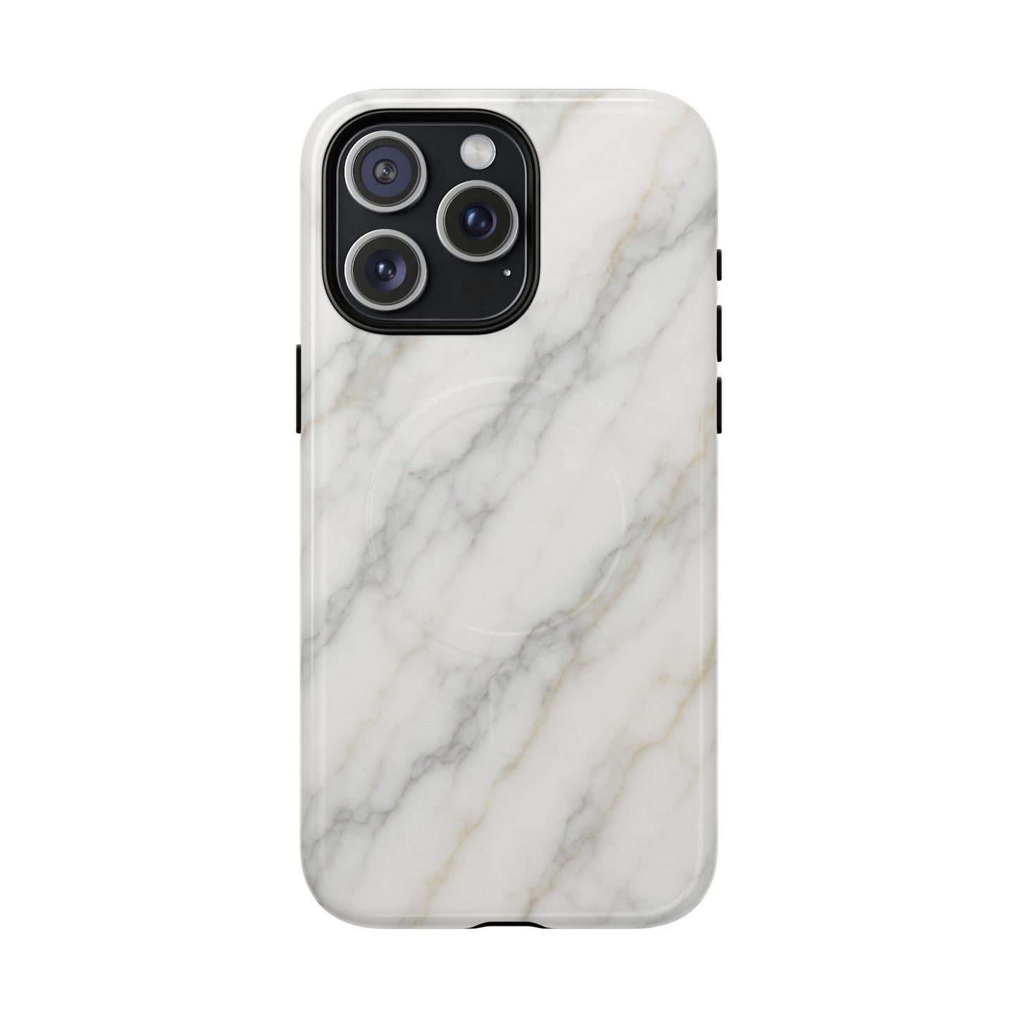 Classic White Marble iPhone Case with MagSafe - Shamo's