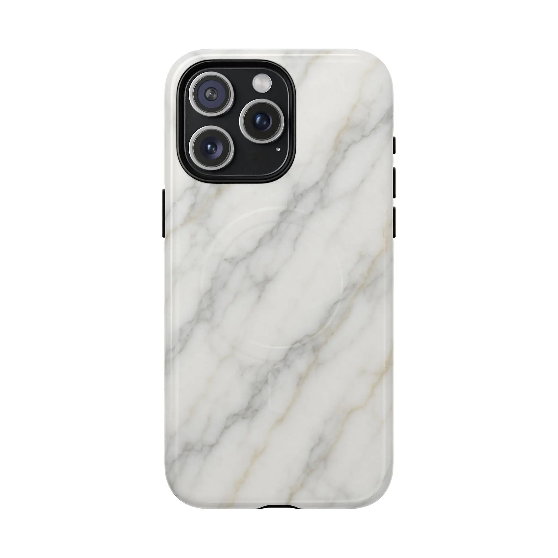 Classic White Marble iPhone Case with MagSafe - Shamo's