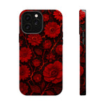 Melted Lava Dark Red Floral iPhone Case — MagSafe Compatible  Shamo's iPhone 13 Pro Max / Glossy