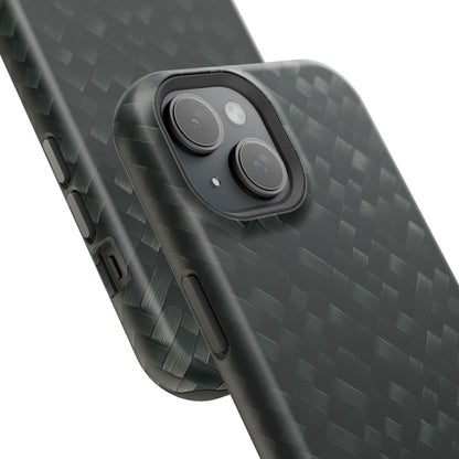 Dark Carbon Fiber Texture Magnetic Impact-Resistant iPhone Case | MagSafe compatible  Shamo's