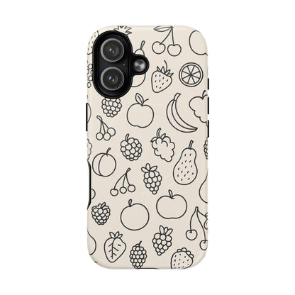 Fruit Pattern Tough iPhone Case | Compatible with MagSafe