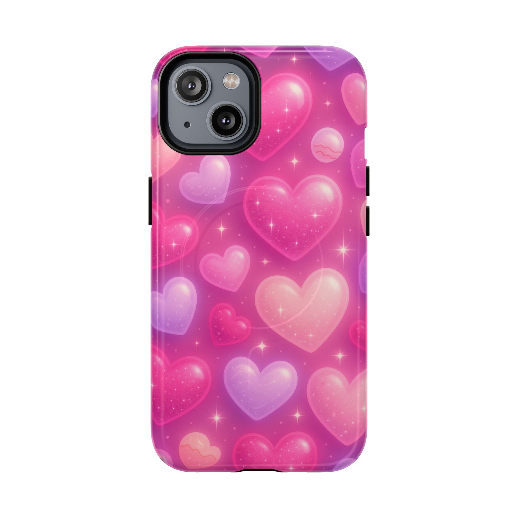Glitter Hearts Cases for iPhones with MagSafe - Shamo's