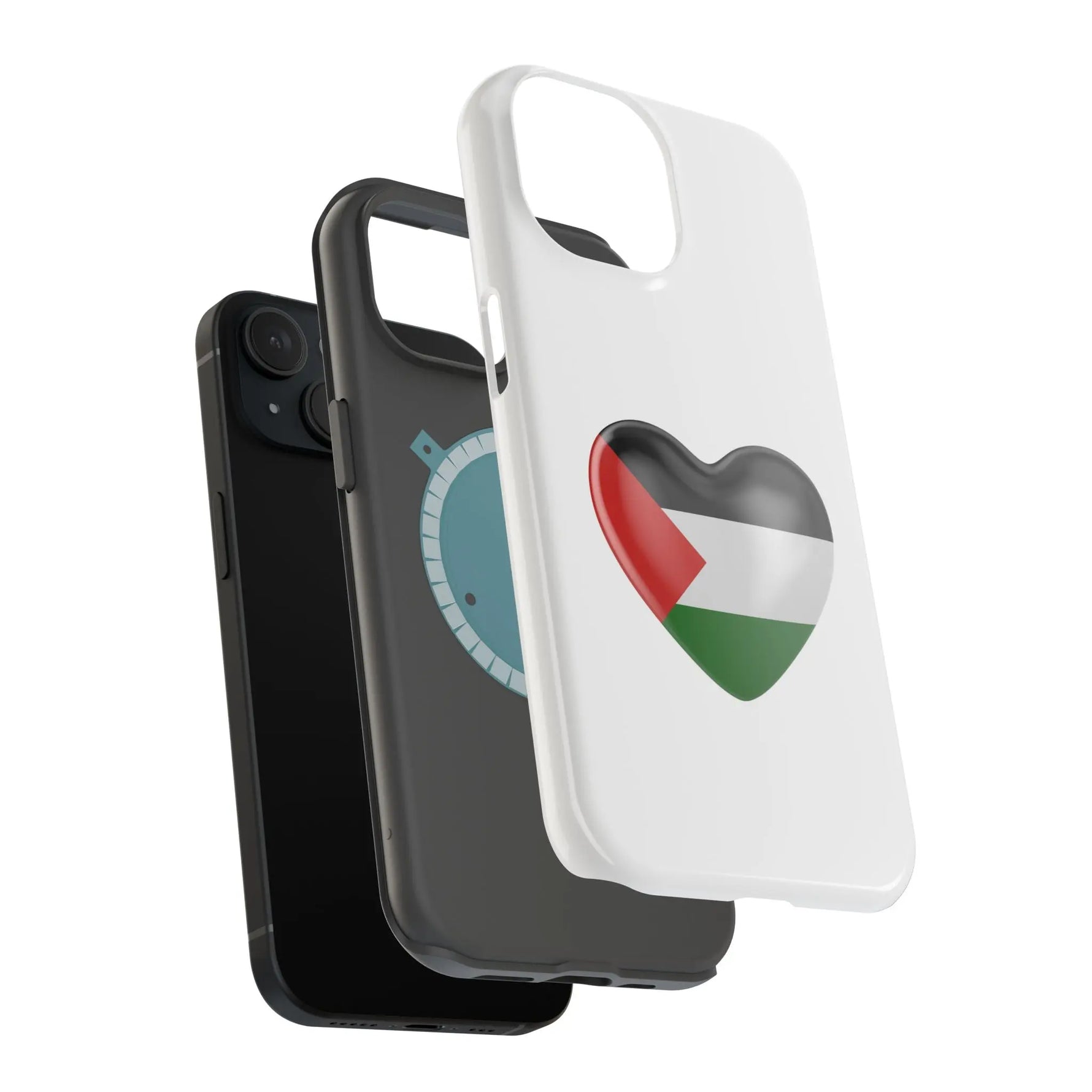MagSafe Tough Cases with Palestinian flag in heart shape - Shamo's