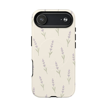 Lavender Minimal Bloom iPhone Case with MagSafe