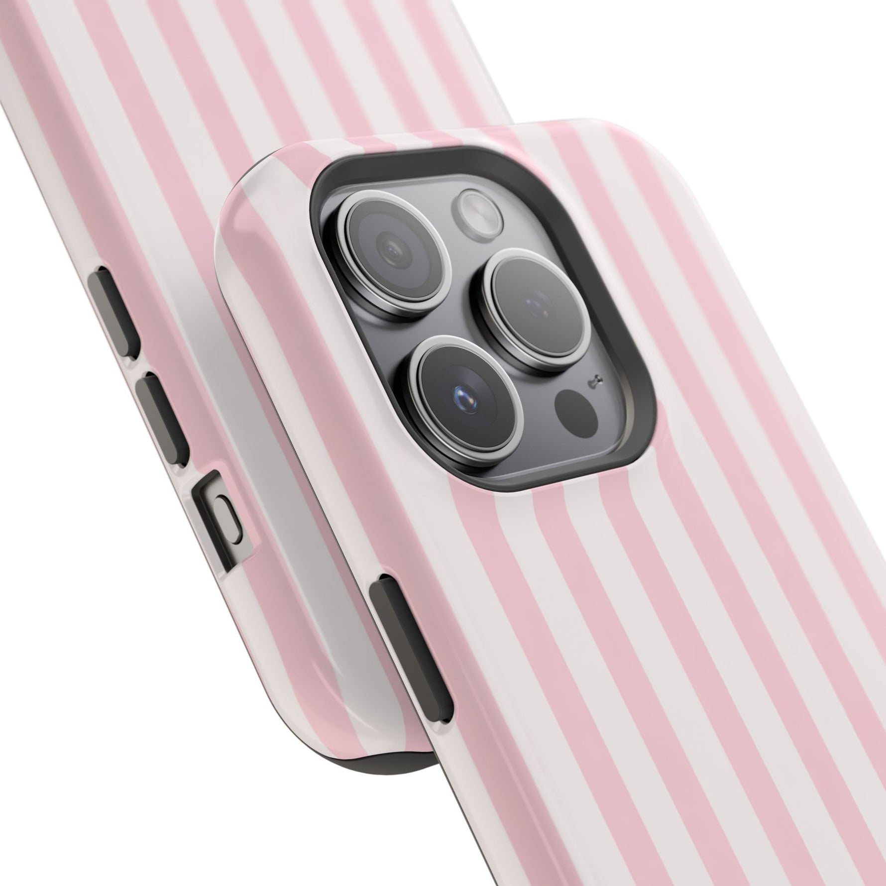 Pink Stripe Impact-Resistant Phone Case | MagSafe