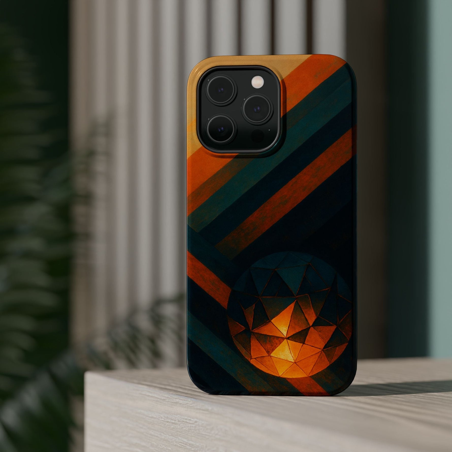 “Geometry of Becoming” Abstract iPhone MagSafe Case — Magnetic Impact-Resistant  Shamo's