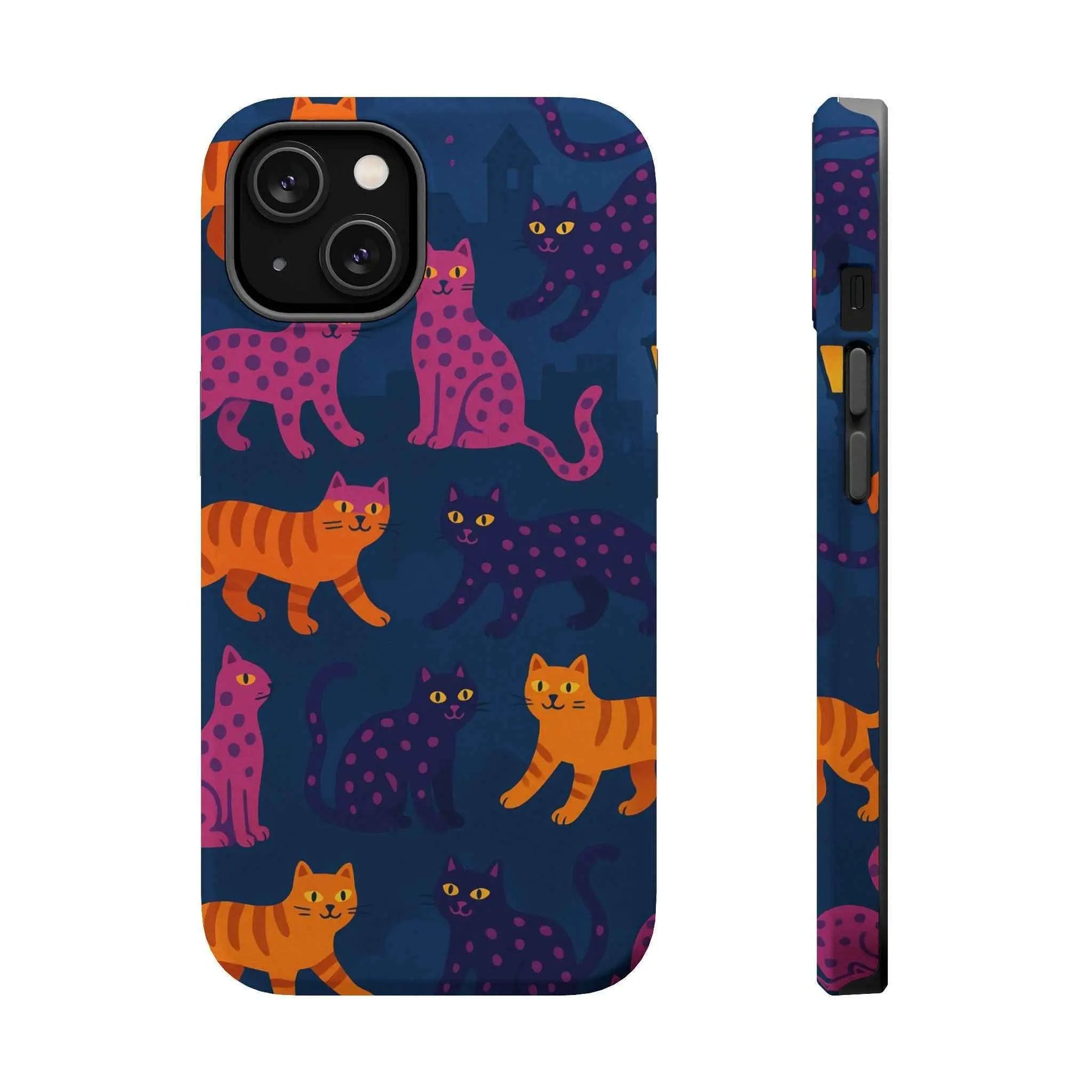 Colorful Cat Phone Case - MagSafe Impact-Resistant