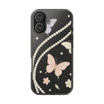 Butterfly Pearl Impact-Resistant Clear iPhone Case - iPhone 17 / Without gift packaging - Shamo's