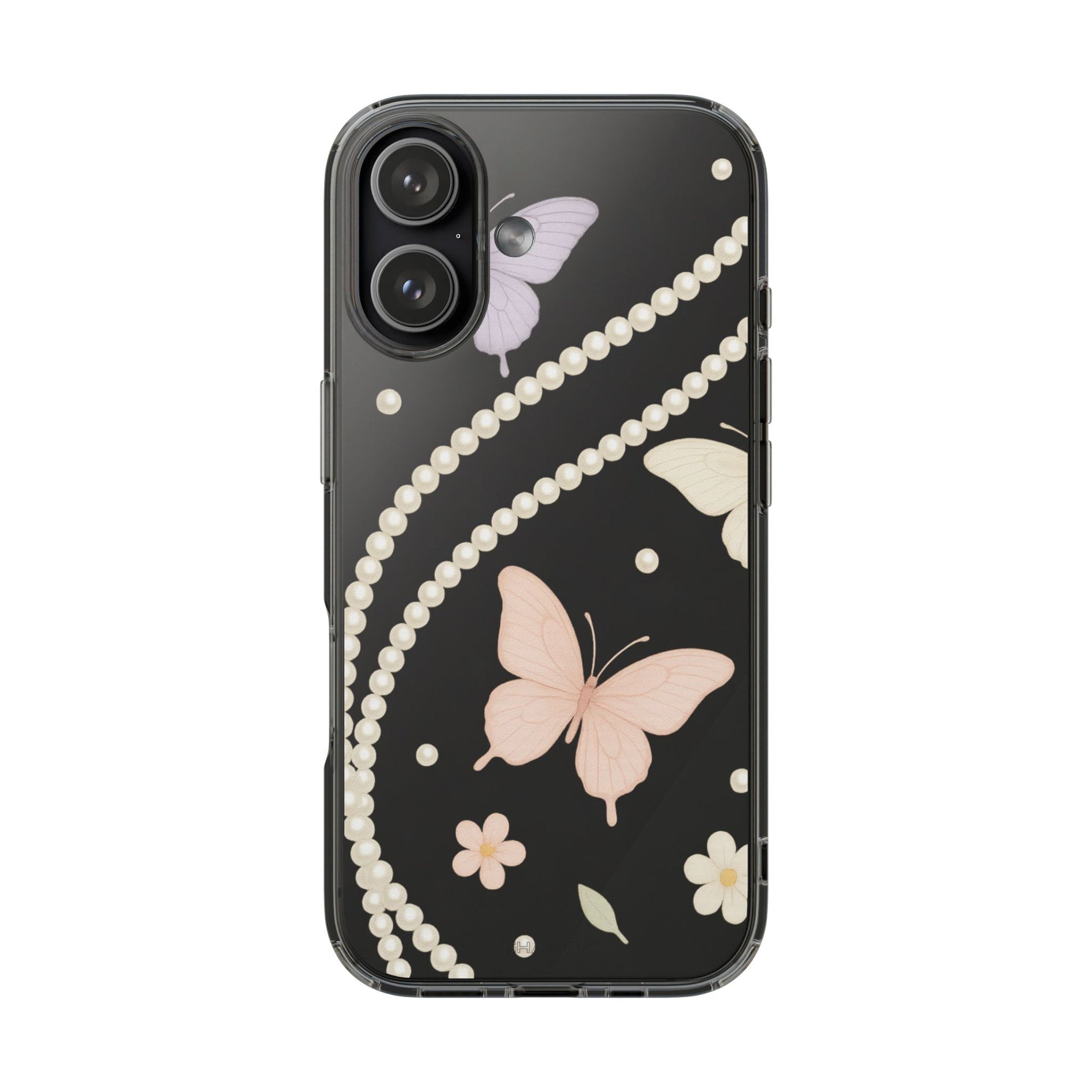 Butterfly Pearl Impact-Resistant Clear iPhone Case - iPhone 17 / Without gift packaging - Shamo's