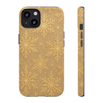 Golden Snowflake Holiday iPhone Case - Shamo's
