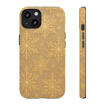 Golden Snowflake Holiday iPhone Case - Shamo's