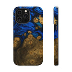 Blue Swirl & Burl Wood Impact iPhone Case | MagSafe compatible  Shamo's