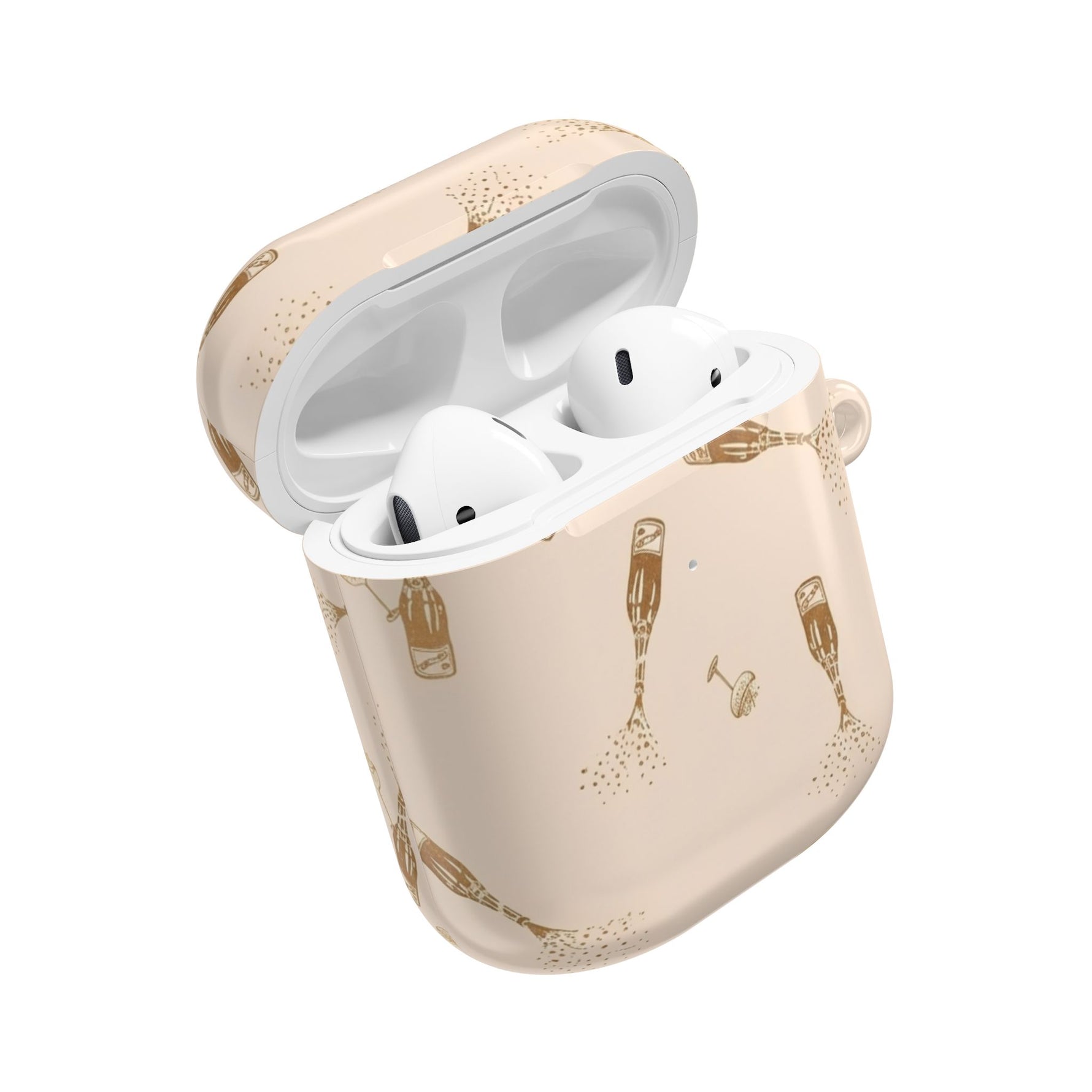 AirPod Case — Champagne Bubbles Pattern Silicone Case