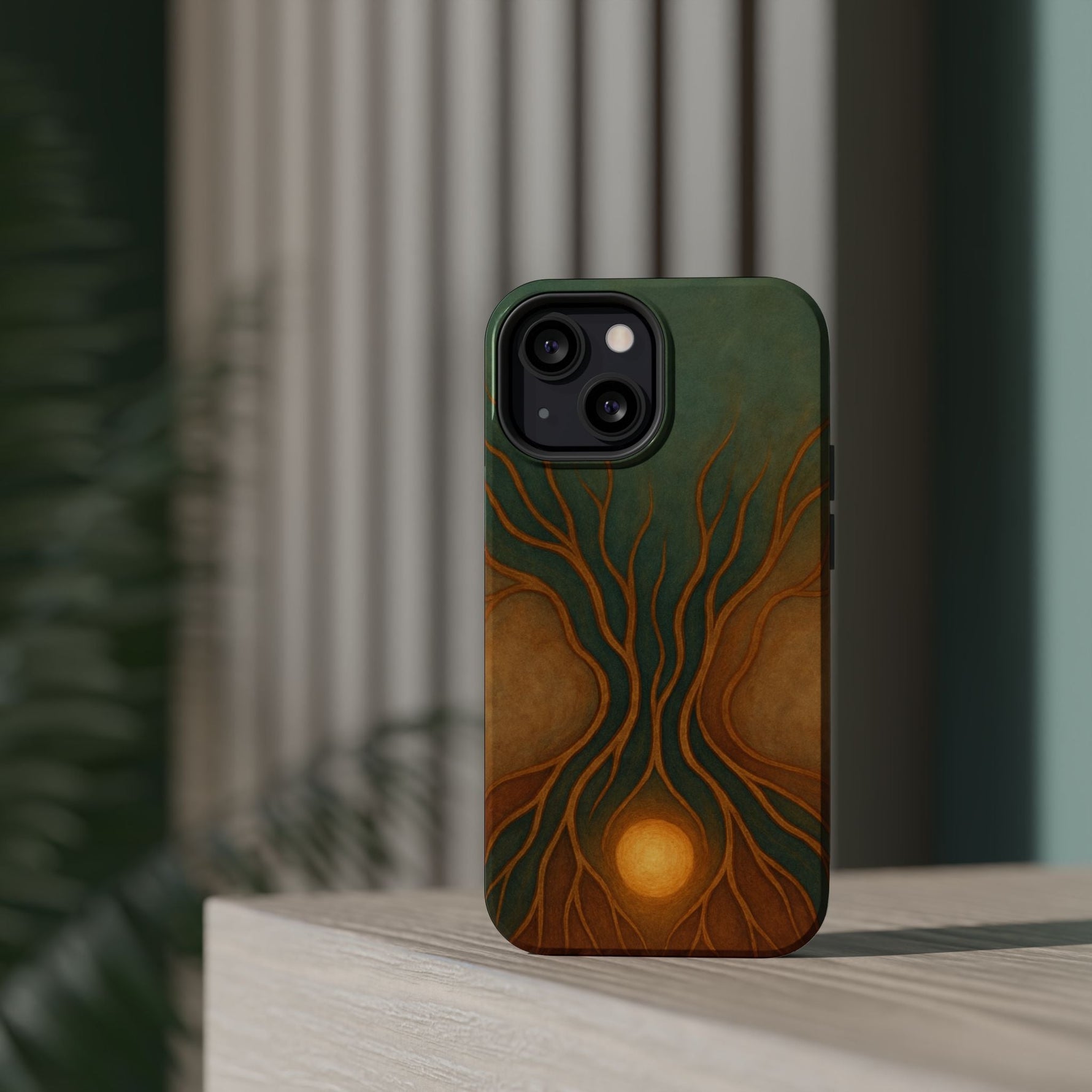 Abstract Tree of Life Design Golden Origin iPhone Case | MagSafe Compatible  Shamo's