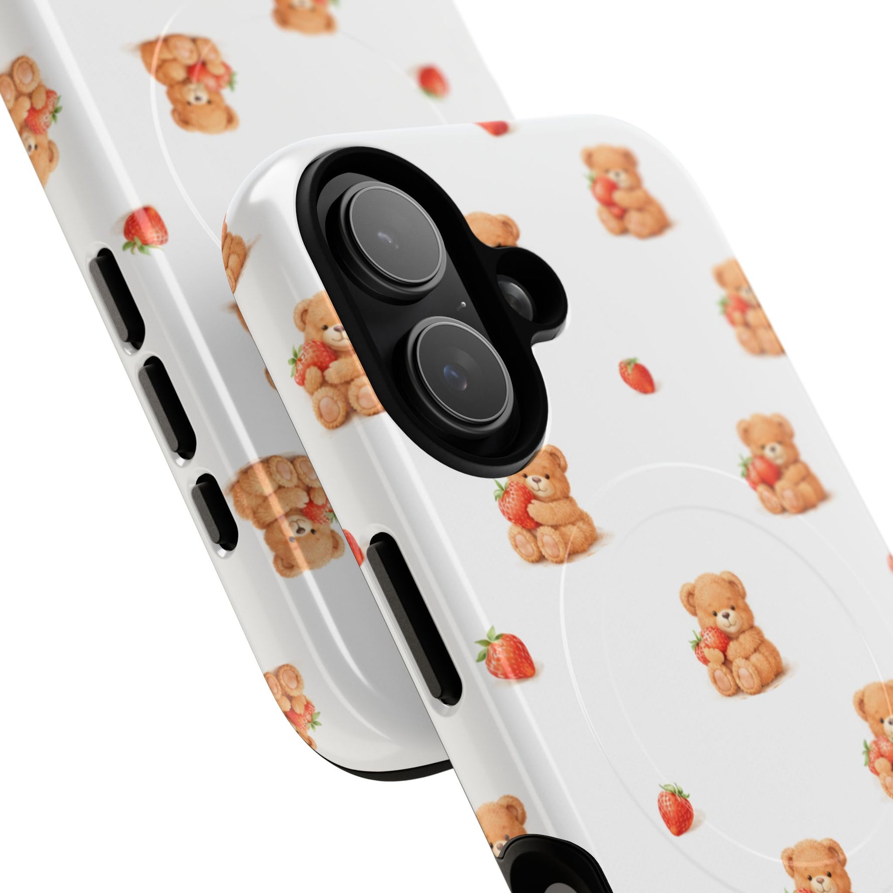 Strawberry Teddy iPhone Case with MagSafe