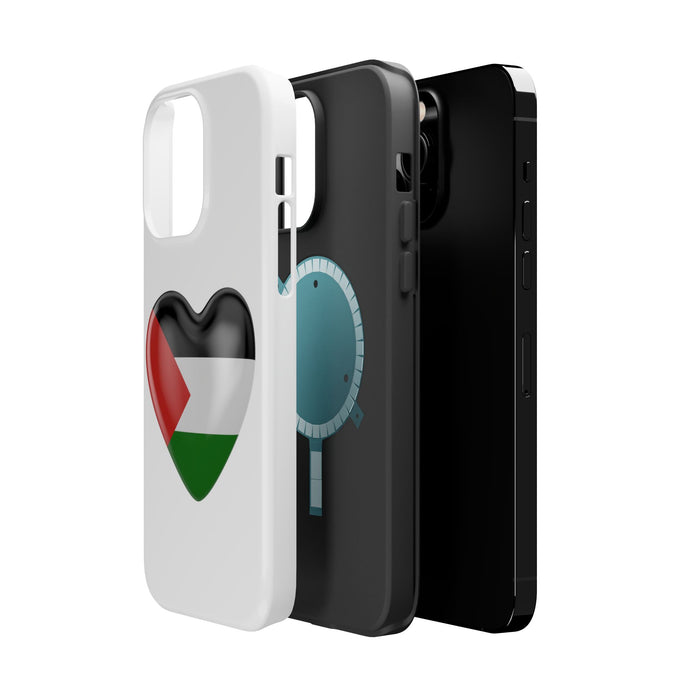 MagSafe Tough Cases with Palestinian flag in heart shape