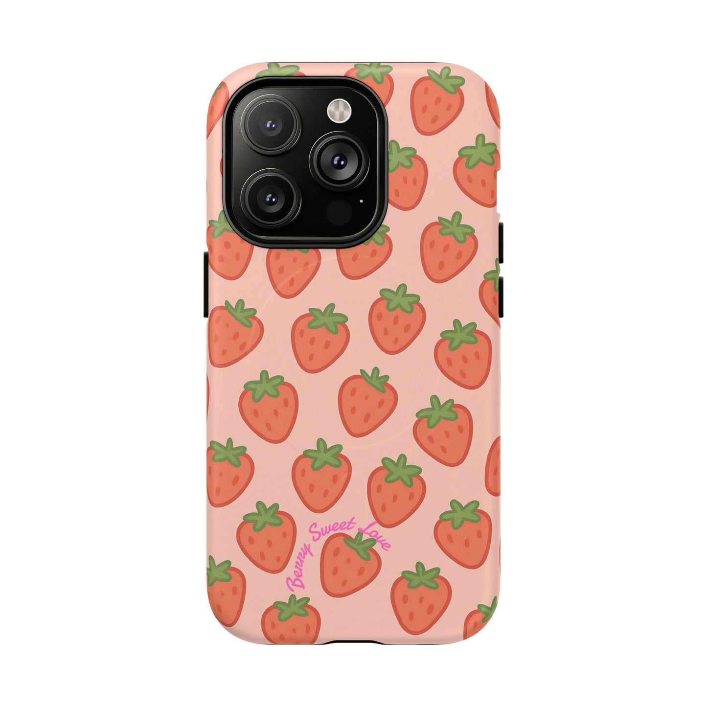 Strawberry Pattern Magnetic Phone Case | Berry Sweet Love