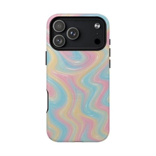 Rainbow Marble Swirl iPhone Case with MagSafe - Shamo's