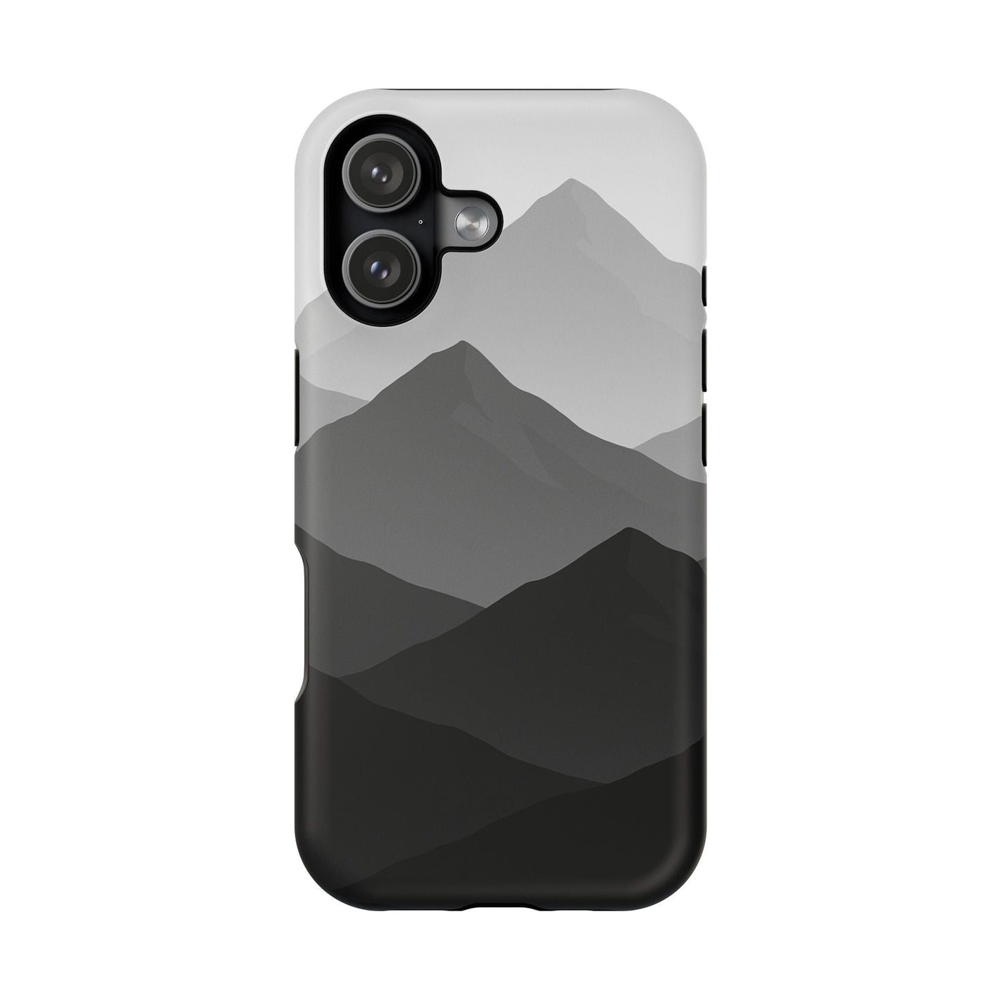 Monochrome Mountain Design iPhone Case | MagSafe  Shamo's iPhone 17 / Matte
