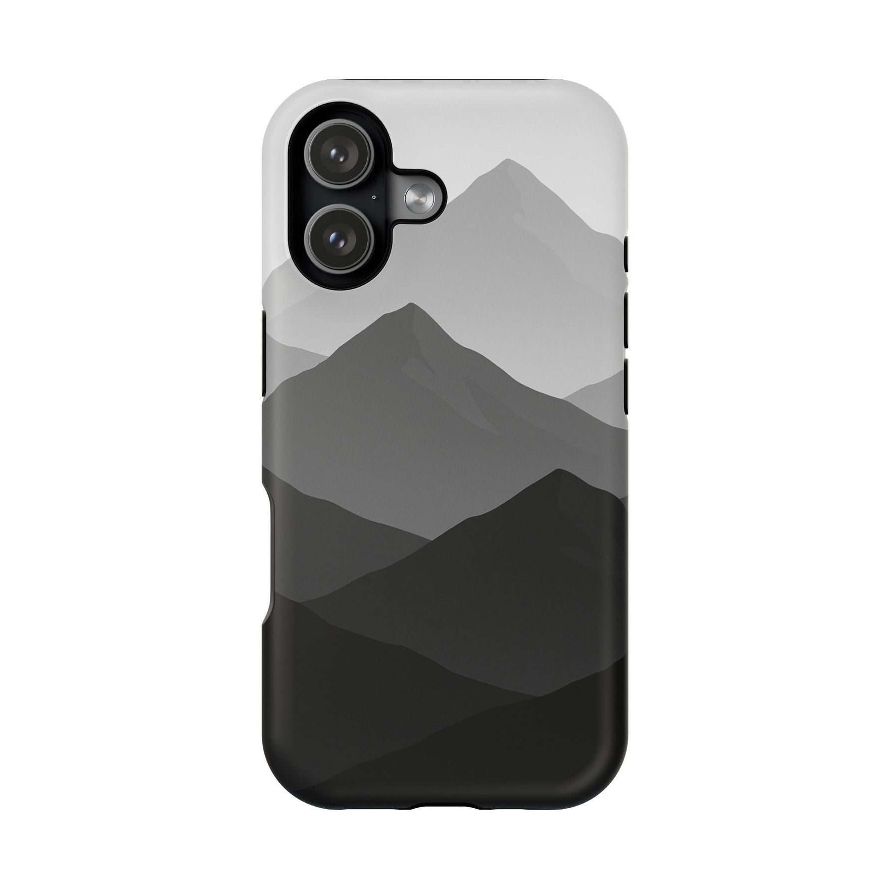 Monochrome Mountain Design iPhone Case | MagSafe  Shamo's iPhone 17 / Matte