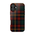 Plaid Impact-Resistant iPhone Case — Red Green Tartan Holiday Theme with MagSafe  Shamo's iPhone 16 Plus / Glossy