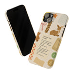 Slim iPhone Case — Cozy Baking & Teddy Pattern (Recipe, Deer, Buttons)  Shamo's