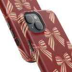 Holiday Red Bow iPhone Case — Impact‑Resistant iPhone Cover with MagSafe compatibility  Shamo's