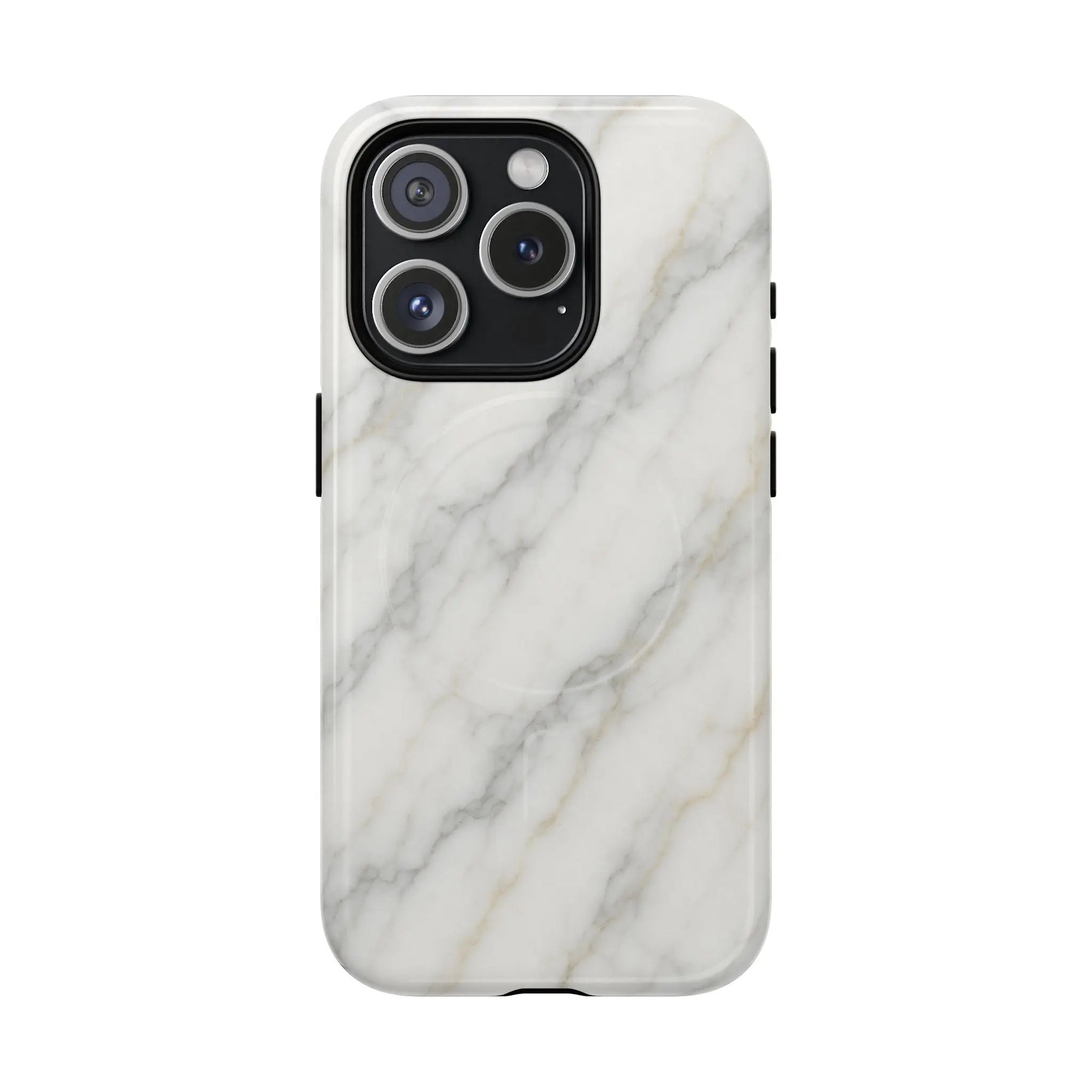 Classic White Marble iPhone Case with MagSafe - Shamo's
