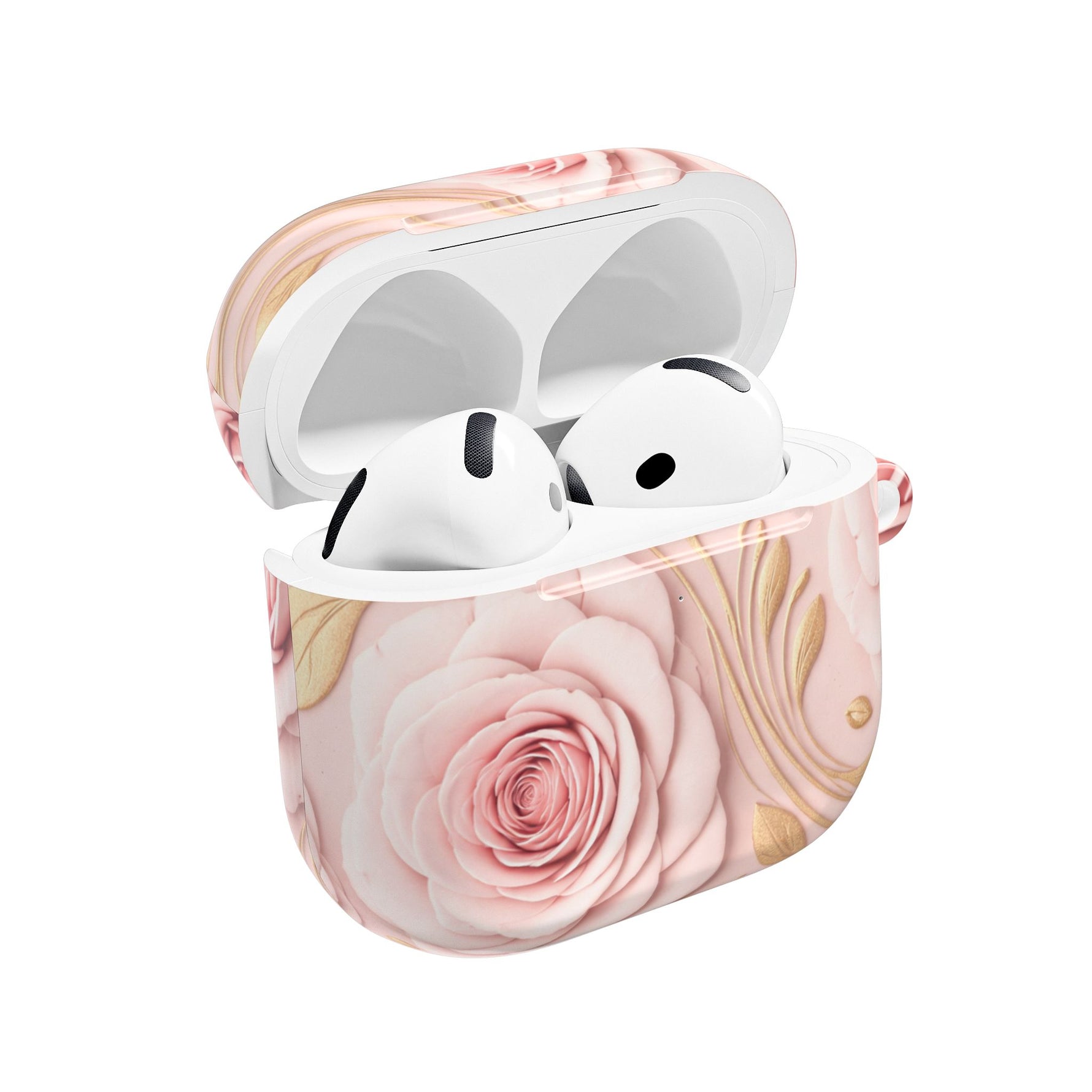 Rose Gold Floral AirPods Case