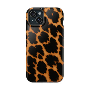 Leopard Print Impact-Resistant iPhone Case with MagSafe Compatibility  Shamo's iPhone 15 Plus / Glossy
