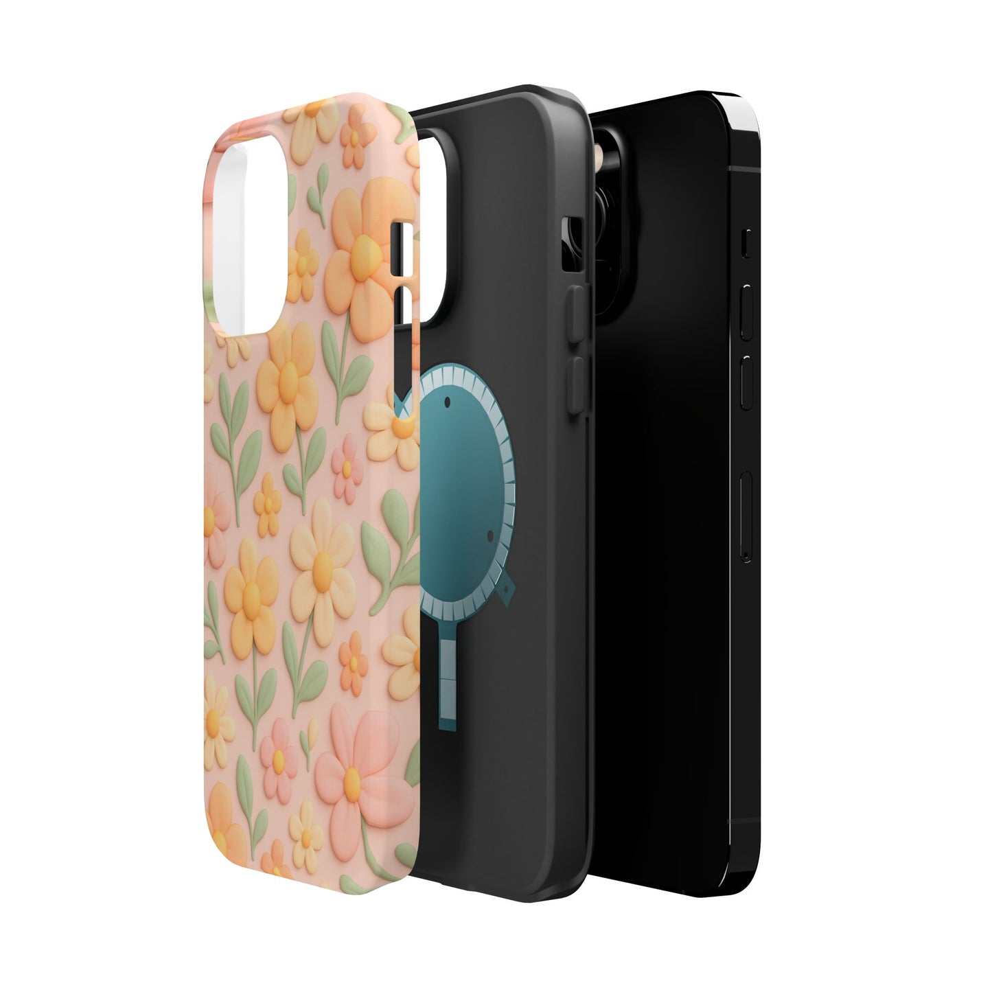Vintage Floral 3D iPhone Case | MagSafe Compatible