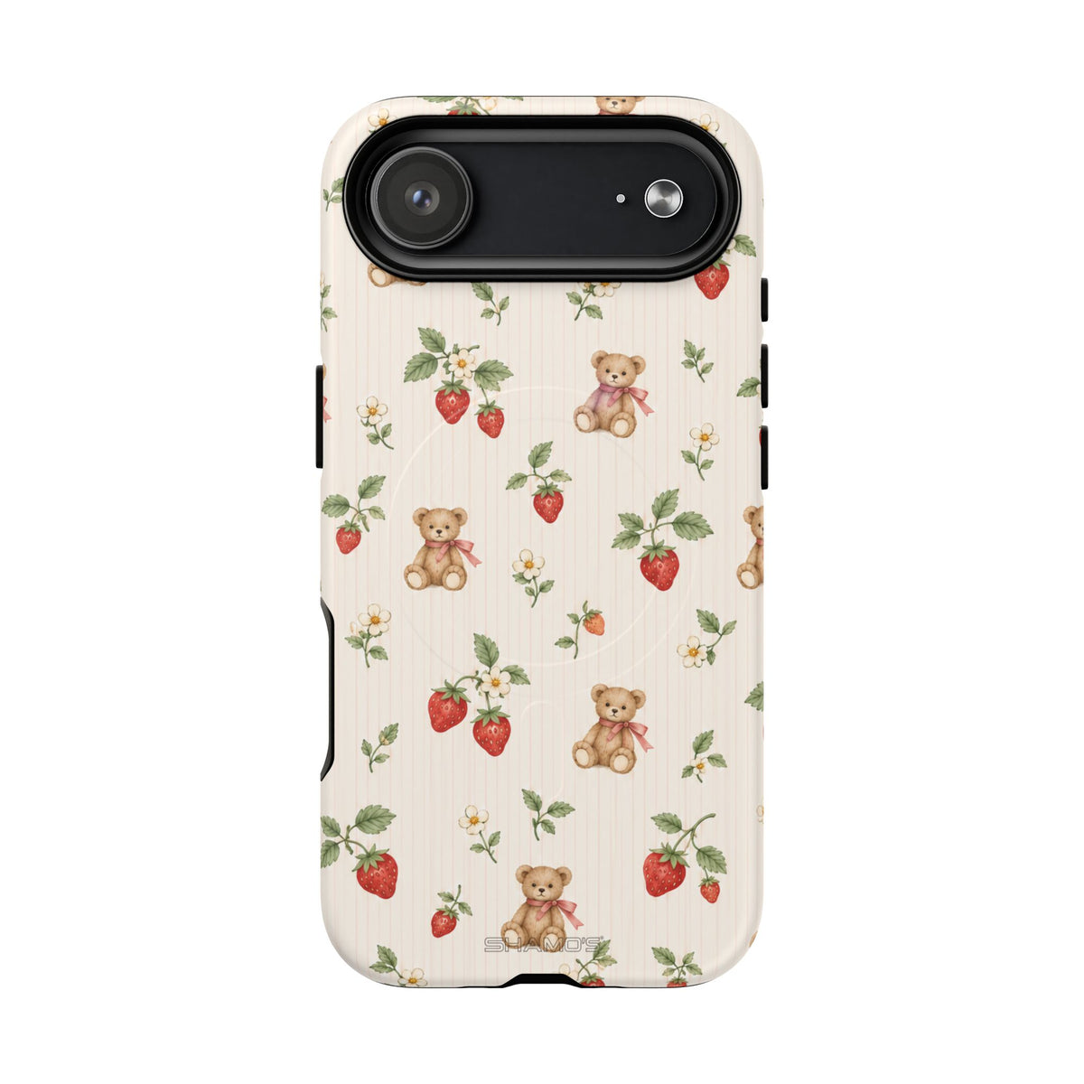 Strawberry Teddy iPhone Case with MagSafe