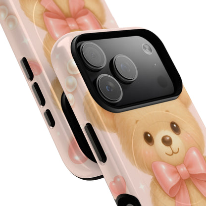 Ribbon Teddy Bear Love iPhone Case with MagSafe