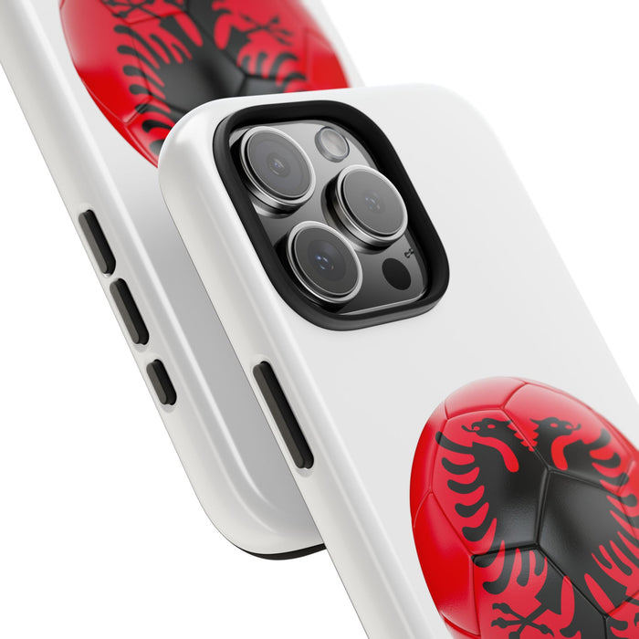 Tough Phone Cases with Albanian soccer flag