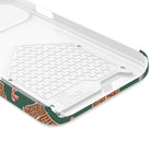 Holiday Gingerbread Phone Case with Card Holder — Festive Green Candy Cane Design  Shamo's