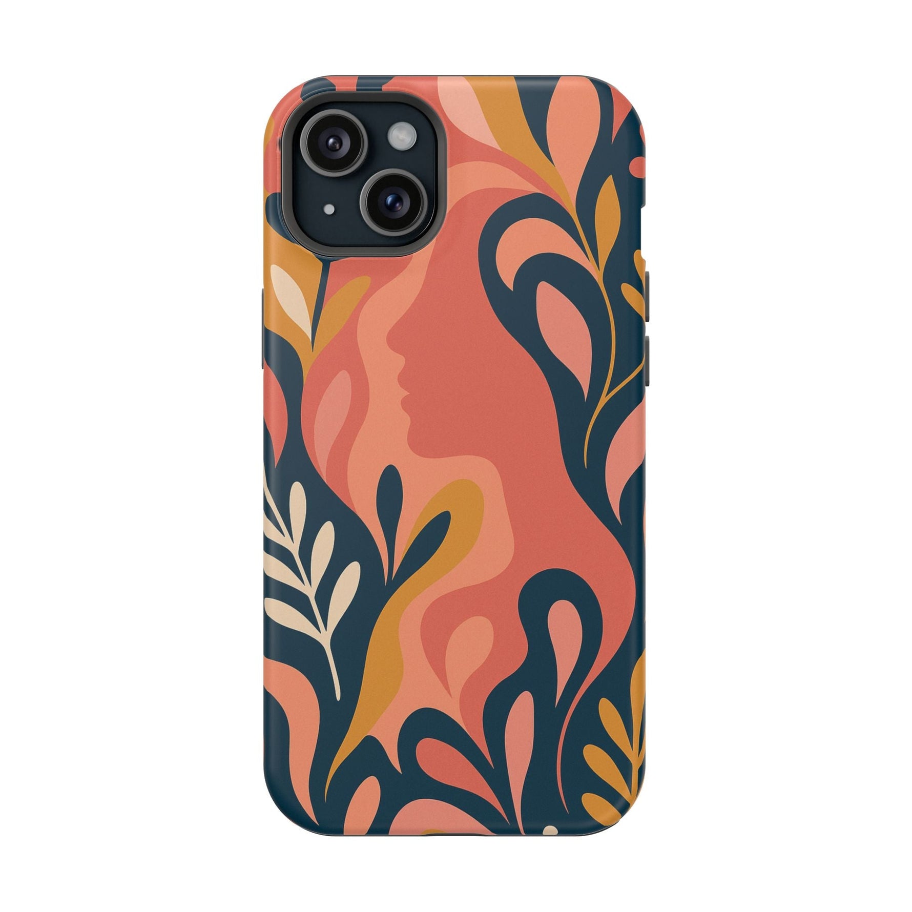 Floral Feminine Abstract MagSafe Impact-Resistant iPhone Case  Shamo's iPhone 15 Plus / Matte