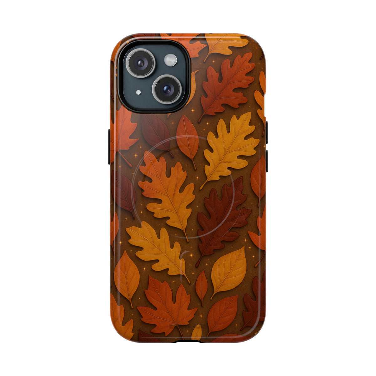 Funda para teléfono mágica con diseño de hojas que caen, compatible con MagSafe