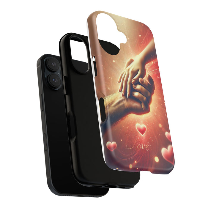 Magnetic Phone Case - Hands in Love Design - Compatible with MagSafe