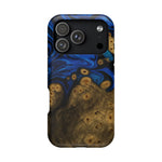 Blue Swirl & Burl Wood Impact iPhone Case | MagSafe compatible  Shamo's iPhone 17 Pro / Matte