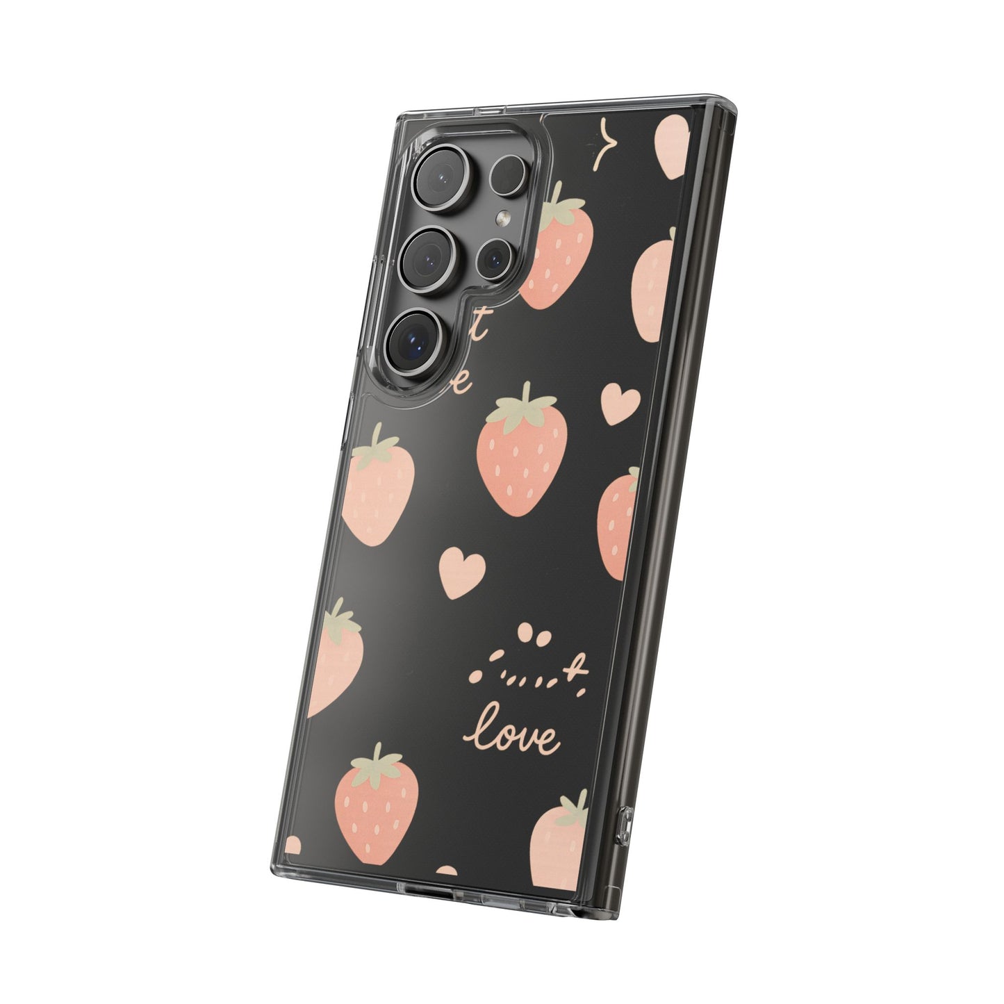 Sweet Love Strawberry Clear iPhone Case | MagSafe