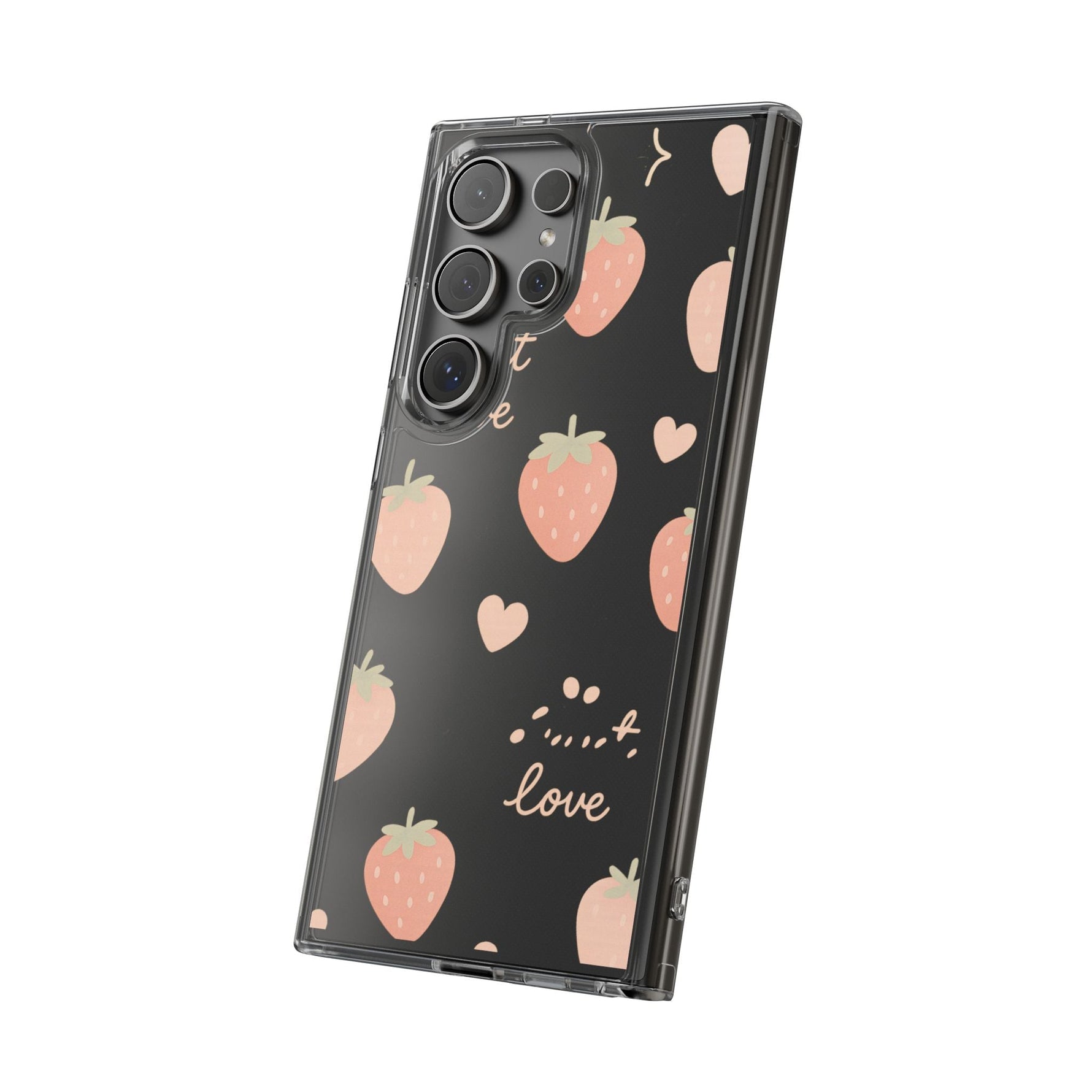 Sweet Love Strawberry Clear iPhone Case | MagSafe  Shamo's