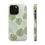 Tropical Monstera Phone Case, Impact-Resistant Magnetic iPhone Cover with MagSafe Compatibility